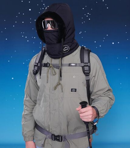 Huamulan Woment Winter قطعة واحدة من القبعة Balaclavas القبعة الصارار هوديي هوديي وجه درع دافئ قبعات الثلج التزلج على الجليد البارد in Kuwait