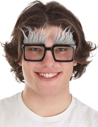 Disney UP Carl Costume Glasses - Plastic Frames with Faux Fur Eyebrows, Officially Licensed in Saudi Arabia