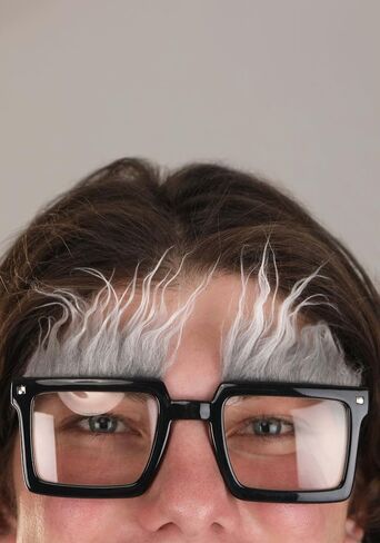Disney UP Carl Costume Glasses - Plastic Frames with Faux Fur Eyebrows, Officially Licensed in Saudi Arabia