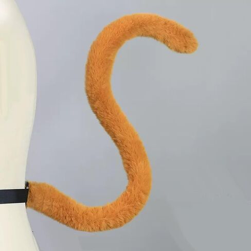 Adults Yellow Feather Cat Hat with Tail Costume Cosplay Hats with Yellow Feather Halloween Outfit for Men Women in Saudi Arabia
