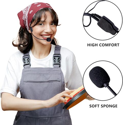 Spooktacular Creations Fake Microphone Headset Prop, Rockstar Singer Costume Headband Mic Accessories, Rock Star Headphones for Adults Men Women Halloween Cosplay Party props in Saudi Arabia