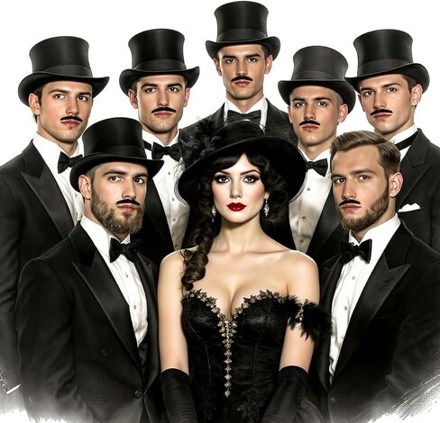 شارب مزيف ، 6pcs مربوطة باليد شوارب مزيفة واقعية ليل لايس المزيفة لجميع القديسين الأزياء Cosplay مضحك in Kuwait