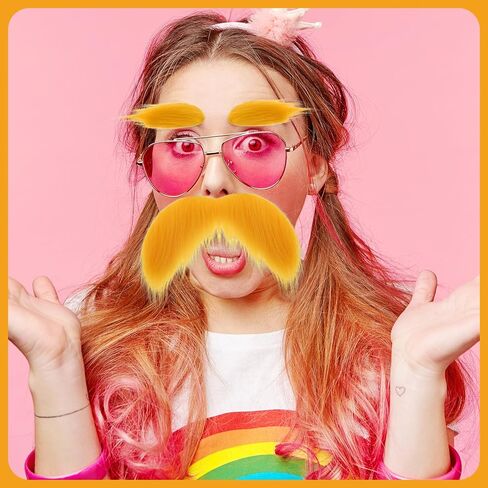 2 PCS هالوين شارب وهمية الحواجب وضعت ذاتيا لاصق لحية مزورة الحواجب كثفات مضحكة cosplay ملحقات الجدة شعر الوجه واقعية للرجال مهرجان كرنفال للرجال in Kuwait