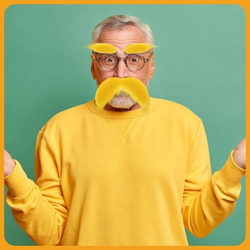 2 PCS هالوين شارب وهمية الحواجب وضعت ذاتيا لاصق لحية مزورة الحواجب كثفات مضحكة cosplay ملحقات الجدة شعر الوجه واقعية للرجال مهرجان كرنفال للرجال in Kuwait