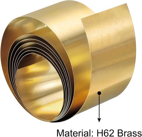 uxcell Brass Sheet Roll, 2000mm x 20mm x 0.3mm Brass Foil Roll Brass Strip for Crafts, Electrical Repairs, Grounding in Saudi Arabia