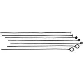 Cousin Jewelry Basics Head Pin/Eye Pin, Black, 135-Piece