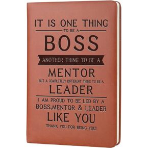Boss Appreciation Gift Boss Day Gifts Boss Leather Journal Writing Notebook Best Boss Leader Mentor Gift from Employee Coworkers Farewell Gifts Notebook for Boss (Be a Boss)