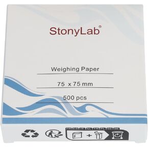 stonylab Weighing Paper, 75 x 75 mm Nitrogen-free Sample Weighing Papers Scale Paper Analytical Balance Weigh Paper for Laboratory Research, Pack of 500
