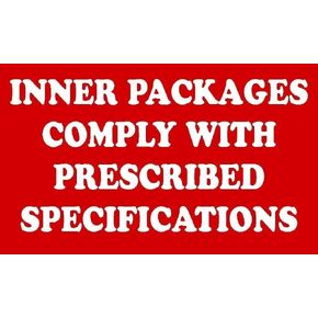 NMC DL169AL National Marker Inner Packages Comly with PR. Label