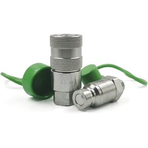 1/4" body size Flat Face Quick Coupler Male Thread 9/16-18 UNF male coupler 1/4" NPT female coupler for portable car lifting