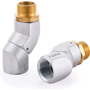 Orion Motor Tech 2pcs 1" NPT Fuel Hose Nozzle Swivel Kit, 1" NPT Fuel Transfer Swivels, Multi Plane 360 Rotating Fuel Tank Adapter Swivel Set with Accessories for Fuel Transfer Pump Gas Diesel