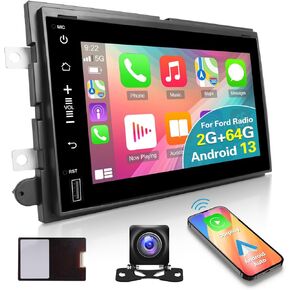 [2G+64G] راديو سيارة Android 13 لسيارة Ford F150 F250 F350 Fusion Edge Explorer Taurus Freestar، شاشة لمس 7 بوصة F-150 ستيريو، Apple Carplay/Android Auto/Bluetooth/SWC/EQ Audio/1080P