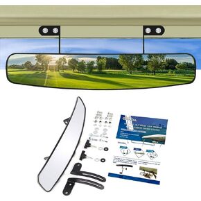 BETOOLL 16.5" Wide Rear View Convex Golf Cart Mirror for EZ Go, Club Car, Yamaha