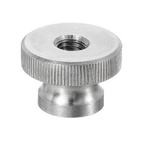 uxcell Knurled Thumb Nuts, 1Pcs M8 x D24mm x H16mm Stainless Steel Round Knobs Fasteners Through Hole Hand Screw Nut Silver for 3D Printer Parts, Machine Tools