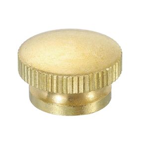 uxcell Knurled Thumb Nuts, 2Pcs M6 x D14mm x H11mm Brass High Head Blind Hole with Collar High Head Blind Hole Round Knobs Fasteners for 3D Printer Parts, Machine Tools