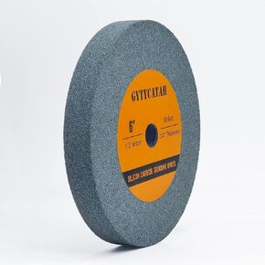 6" Bench Grinding Wheel, Green Silicon Carbide Abrasive Bench Grinding Wheel, Dia 6" x 3/4" Thickness with 1/2" Arbor, 80 Grit