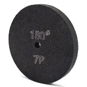 Deburring Wheel 8 Inch, 1" Wide, 3/4" Arbor, Nylon Fiber Buffing Wheel Polishing Wheel for Bench Grinder, 7P, 180 Grit