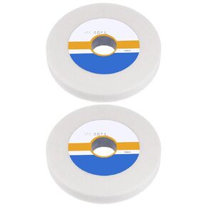 2pcs Bench Grinding Wheel 6 Inch 46 Grit 0.8" Thickness 1-1/4 Inch Arbor White Aluminum Oxide Grinding Wheel Grinding and Cutting Grinder Wheel for Cars Ships Machinery