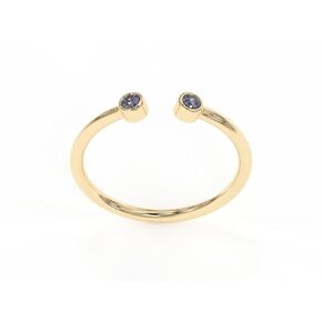 Crystal Quartz Rings, 18K Gold Rings for Women Teen Girls That Don't Tarnish - Real 925 Sterling Silver Rings, Stackable, Chunky, Dainty April Birthstone Gifts (Anillos Para Mujer, Round - Size 6)