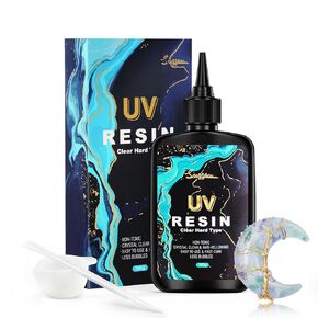 UV Resin 250g No Odor & Low Shrinkage & Low Viscosity, Ultraviolet Fast Curing UV Resin Clear for DIY Crafts, Coating Casting