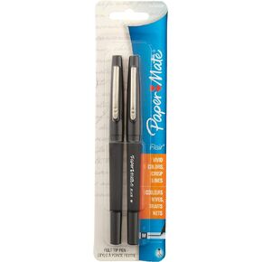 Paper Mate Flair Felt Tip Pens, Medium Point, 12-Count, Black