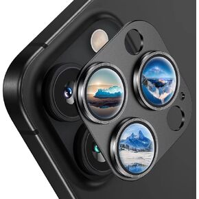 for iPhone 15 Pro/ 15 Pro Max Camera Lens Protector, [Metal Ring][ Scratch Resist][ Case Friendly] Tempered Glass Cover Screen Camera Lens Protector for iPhone 15 Pro Max/for iPhone 15 Pro