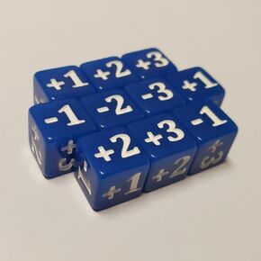 10x Blue Micro CCG Stats and Damage Modifier Dice Compatible with Disney Lorcana and Magic: The Gathering (10mm)