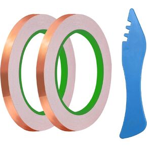 1/4 Inch Copper Foil Tape for Stained Glass 2 Roll