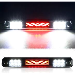 3rd Third Brake Light for 1988-1999 Chevy/GMC C1500 C2500 K1500 K2500 Silverado Blazer LED Cargo Lamp High Mount Stop light (Chrome Housing Smoked Lens)