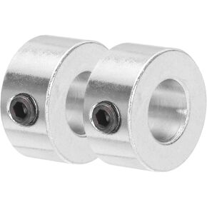 MECCANIXITY 2pcs Shaft Collars 3/5" Bore Shaft Collars Carbon Steel Shaft Collars 4/5" OD, 2/5" Width Axle Collar Clamp with Set Screw for Linear Rod Shaft Guide