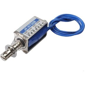 Fielect DC 12V 20N Push Pull Type Solenoid Electromagnet, 10mm 2A Open Frame Type Solenoid Electromagnet, Linear Motion, JF-0826B-12V