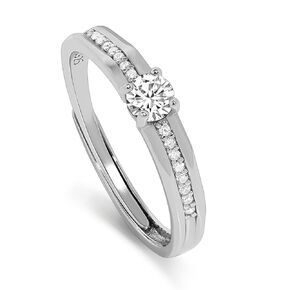 Meissa 925 Stelring Silver Wide Wedding Band for Men Handmade Diamond Ring for Women Matching Promise Rings Size Adjustable Couple Ring Set, Set of Two Rings