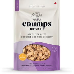 Crumps' Naturals Beef Liver Bites For Pets, 4.8-Ounce