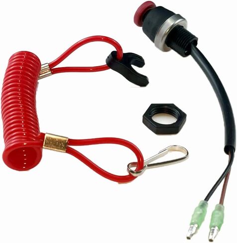 محرك محرك التبديل الخارجي للقارب، حبل موصل السلامة، سلك زر التوقف العاجل متوافق مع Mercury Tohatsu in Kuwait