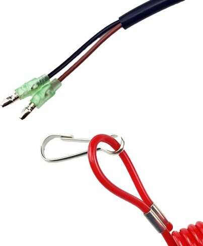 محرك محرك التبديل الخارجي للقارب، حبل موصل السلامة، سلك زر التوقف العاجل متوافق مع Mercury Tohatsu in Kuwait