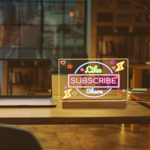 لوح أكريليك للتخرج مع ضوء - لوحات سطح مكتب LED مقاس 13 بوصة مع حامل خشبي 8 علامات متوهجة باللون الأبيض الدافئ وكتابة رسالة مذكرة متوهجة واضحة لمكتب المنزل والمدرسة وبار in Kuwait