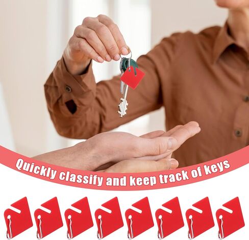 100 PCS Plastic Key Tags with Labels Hanging Key Identifiers Key Organizer Tags with Snap Hooks for Home Key Cabinet Office in Saudi Arabia