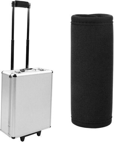 Luggage Handle Wrap, Neoprene Rectangle Soft Luggage Box Car Door Handle Cover Wrap Grips for Travel Bag Luggage Suitcase (Black) Luggage Handle Wraps in Saudi Arabia