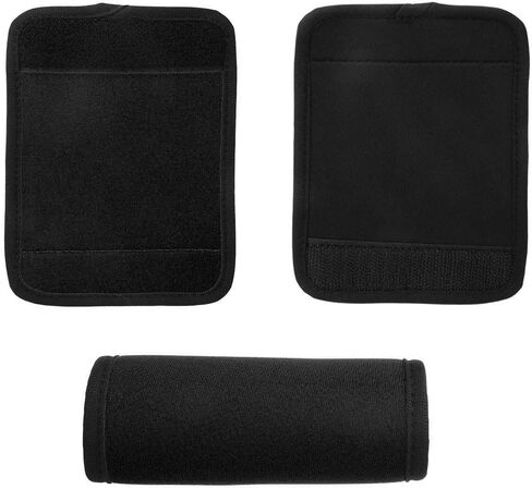 Luggage Handle Wrap, Neoprene Rectangle Soft Luggage Box Car Door Handle Cover Wrap Grips for Travel Bag Luggage Suitcase (Black) Luggage Handle Wraps in Saudi Arabia