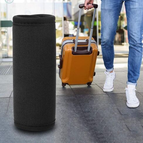 Luggage Handle Wrap, Neoprene Rectangle Soft Luggage Box Car Door Handle Cover Wrap Grips for Travel Bag Luggage Suitcase (Black) Luggage Handle Wraps in Saudi Arabia