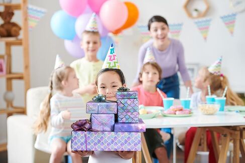PlandRichW Birthday Wrapping Paper Folded for Girls Kids Baby Women Mermaid Scale Scallop Galaxy 4 Styles of Gift Wrapping Paper for Weddings Graduation Anniversaries 12 Sheets 20 X 29 Inch in Kuwait