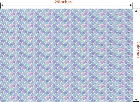 PlandRichW Birthday Wrapping Paper Folded for Girls Kids Baby Women Mermaid Scale Scallop Galaxy 4 Styles of Gift Wrapping Paper for Weddings Graduation Anniversaries 12 Sheets 20 X 29 Inch in Kuwait