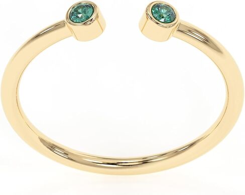 Crystal Quartz Rings, 18K Gold Rings for Women Teen Girls That Don't Tarnish - Real 925 Sterling Silver Rings, Stackable, Chunky, Dainty April Birthstone Gifts (Anillos Para Mujer, Round - Size 6) in Kuwait
