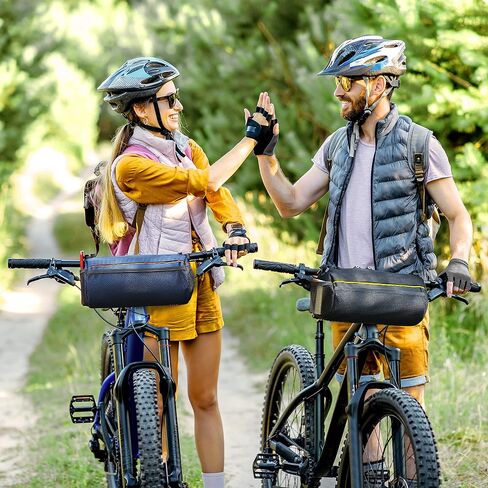 Bike Handlebar Bag 3.3L 8-Pocket Waterproof Handlebar Bags for Bicycles with Rain Cover, Shoulder Strap, Bicycle Handlebar Bag Pouch for Road, Mountain Bikes, MTB Storage, Tools in Saudi Arabia