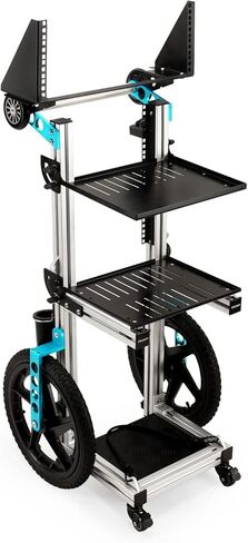 عربة قناة عمودية PROAIM Sound Chief لتسجيل وإنتاج الصوت/الفيديو مع حامل حامل. تعديل الرف لأعلى/لأسفل، فرامل قدم موثوقة، قابلة للطي. حمولة تصل إلى 30 كجم / 66 رطلاً. (CT-SDCF-CV4) in Kuwait