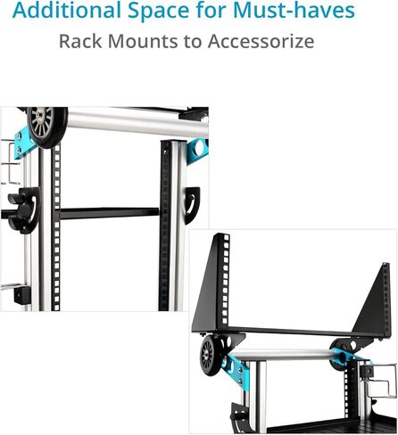 عربة قناة عمودية PROAIM Sound Chief لتسجيل وإنتاج الصوت/الفيديو مع حامل حامل. تعديل الرف لأعلى/لأسفل، فرامل قدم موثوقة، قابلة للطي. حمولة تصل إلى 30 كجم / 66 رطلاً. (CT-SDCF-CV4) in Kuwait