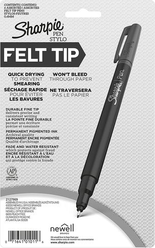 SHARPIE 1976527 Pen, Fine Point, Assorted Colors, 6-Count in Saudi Arabia