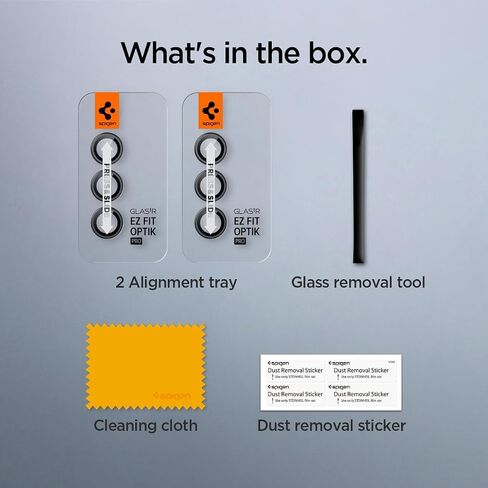 Spigen Camera Lens Screen Protector [GlasTR EZ Fit Optik Pro] Designed for Galaxy S24 [Case Friendly] - Black [2 Pack] in Saudi Arabia