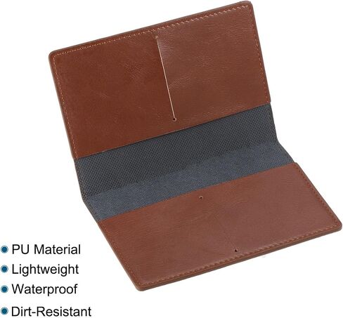 MECCANIXITY Passport Holder Cover L5.5'' x W3.9 PU Leather for Personal Travel and Business Trip, Orange/Brown Pack of 2 in Saudi Arabia