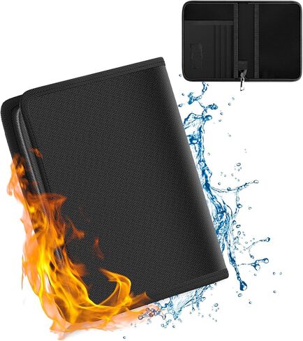 حافظة محفظة مضادة للحريق بحامل جواز السفر للنساء والرجال، حجب RFID، واقي دفتر جواز السفر مقاوم للماء، حافظة حماية باسابورت، فوندا بارا باسابورت، ملحقات السفر (أسود) in Kuwait
